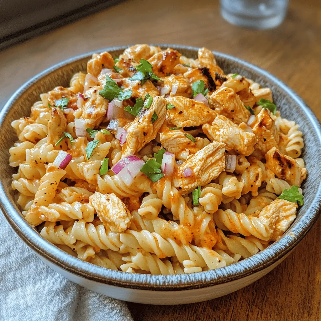 This Buffalo Chicken Pasta Salad is a zesty twist on a classic dish! Featuring tender pasta, spicy shredded chicken, and a creamy dressing, it’s perfect for picnics, potlucks, or a quick dinner. Enjoy the bold flavors in every bite! Be sure to save this recipe for a delicious meal that kicks up your salad game.