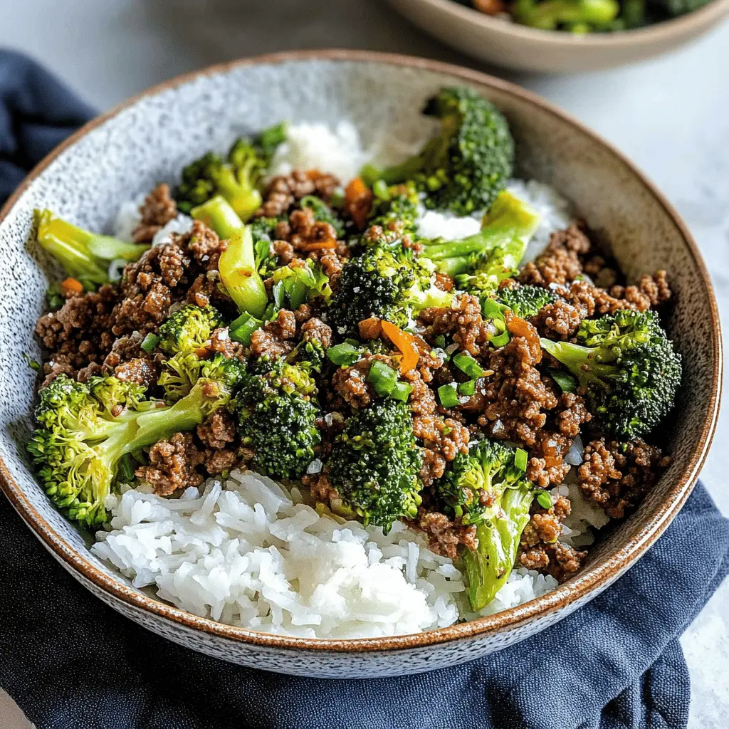 Looking for a quick and tasty dinner idea? This Ground Beef and Broccoli stir-fry is packed with protein and veggies for a healthy meal. With its savory sauce and tender beef, it’s perfect for busy weeknights or meal prep. Save this recipe for an easy family dinner option that everyone will love!