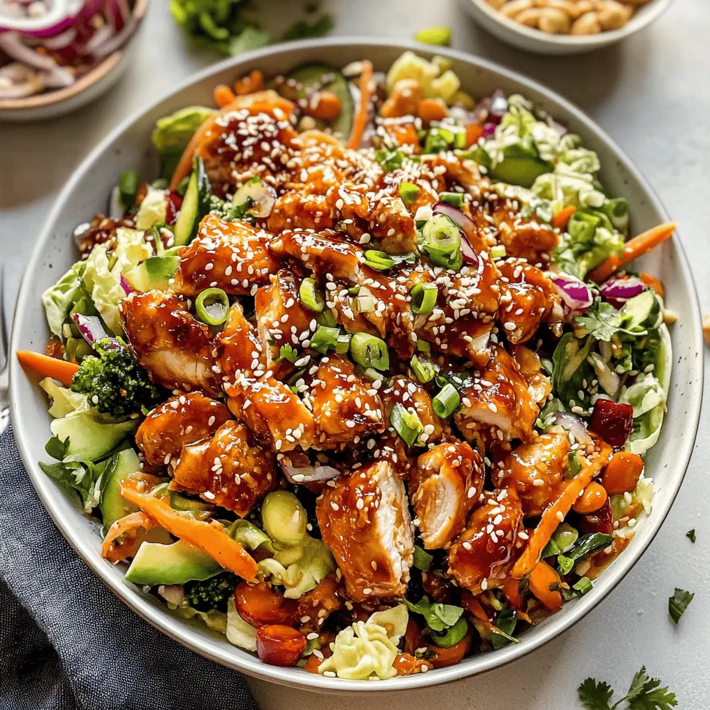 Looking for a fresh and tasty meal? This Incredible Sesame Chicken Salad is packed with tender chicken, crunchy veggies, and a zesty sesame dressing that ties it all together. It's perfect for lunch or dinner on warm days, and so easy to prepare! Save this recipe for your next meal prep or gathering—your taste buds will thank you!