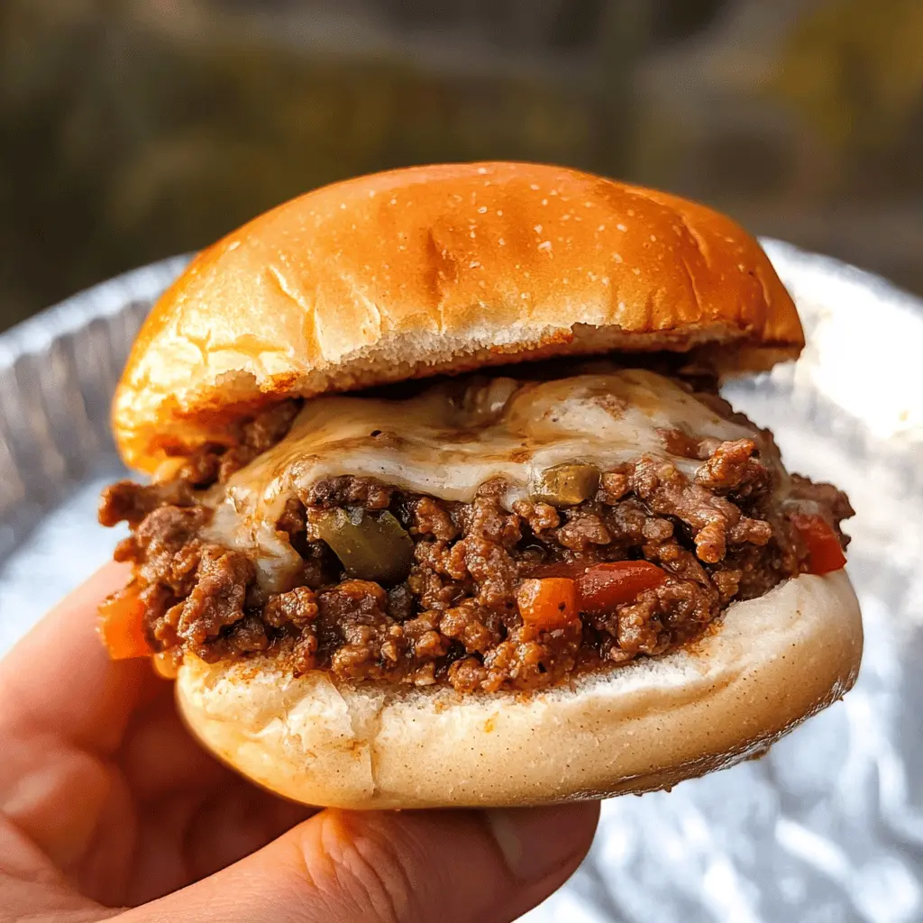 Get ready for a delicious twist on a classic! These Philly Cheesesteak Sloppy Joes combine tender beef, melty cheese, and perfectly sautéed peppers and onions, all piled high on soft buns. Perfect for weeknight dinners or game day gatherings, this easy recipe is sure to please everyone. Save this pin to make these mouthwatering Sloppy Joes for your next meal!