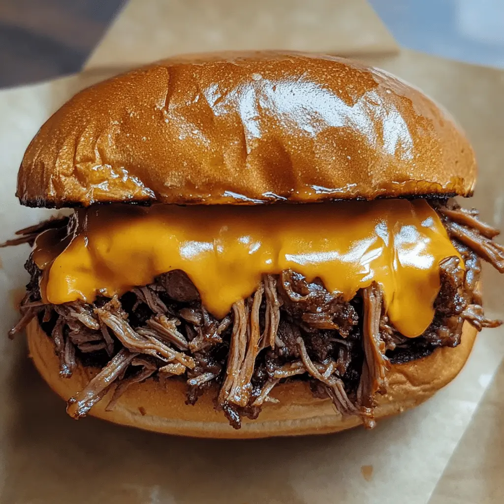 Sink your teeth into this mouthwatering Pulled Beef Sandwich! Made with tender, slow-cooked beef and topped with a zesty sauce, each bite is packed with flavor. Perfect for game days, family gatherings, or a cozy dinner at home. Don’t forget to save this recipe for your next BBQ or satisfying meal!