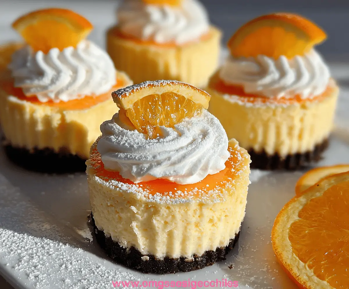 Easy Orange Creamsicle Mini Cheesecakes
