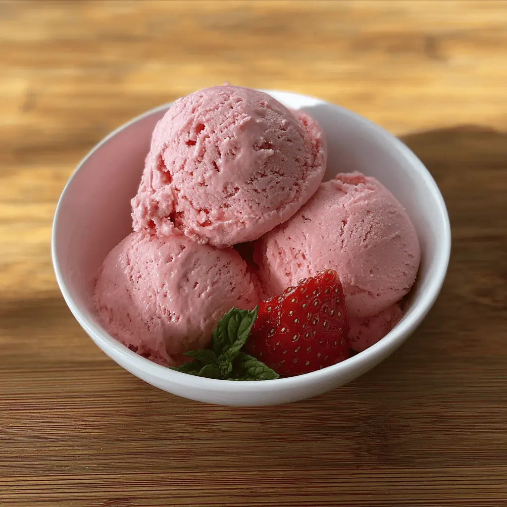 Easy 3-Ingredient No-Churn Strawberry Ice Cream