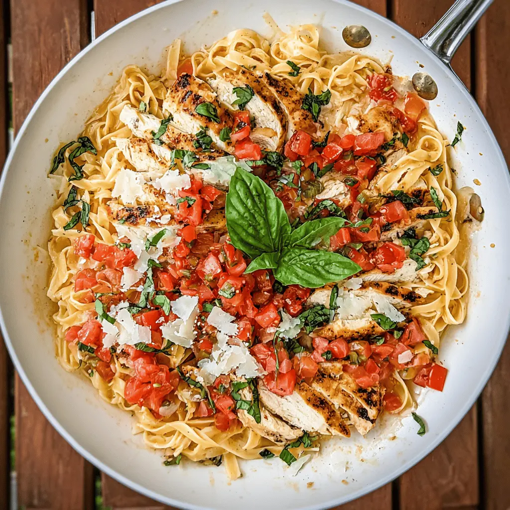 Easy Bruschetta Chicken Pasta Recipe
