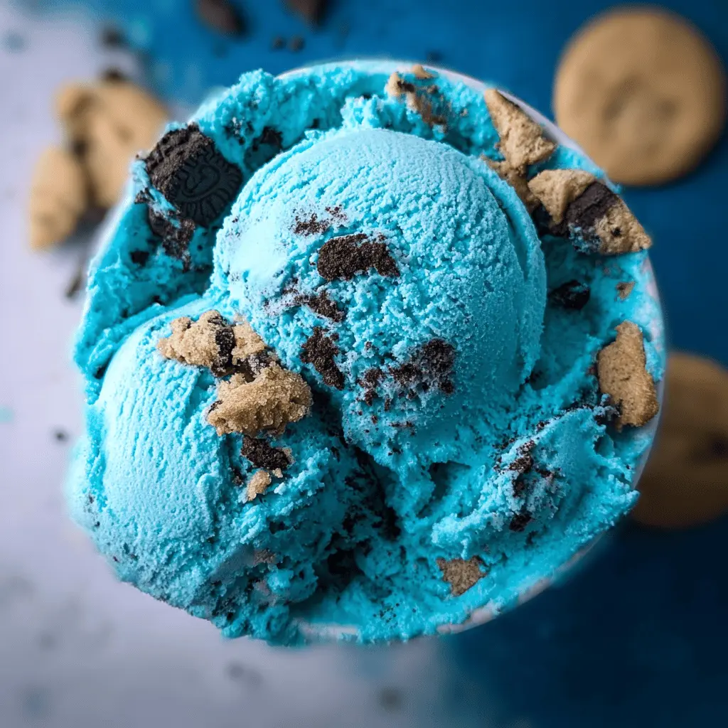 Easy No-Churn Cookie Monster Ice Cream Recipe