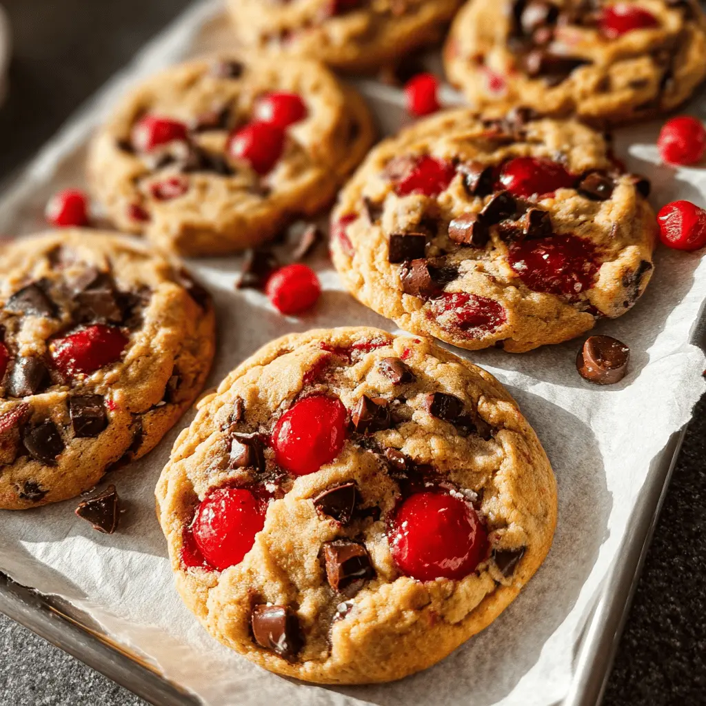 Easy Maraschino Cherry Chocolate Chip Cookies Recipe