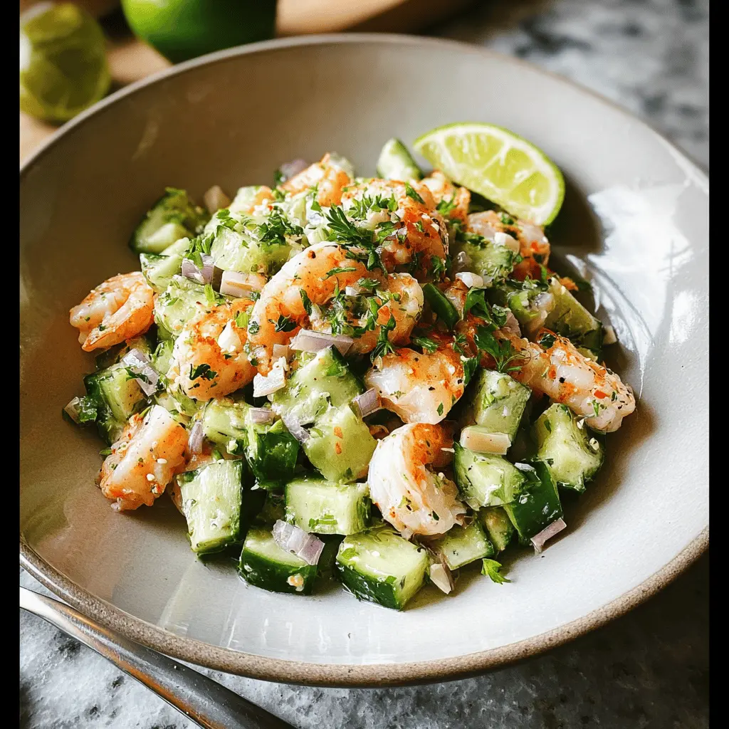 Easy Refreshing Cucumber Shrimp Salad Recipe