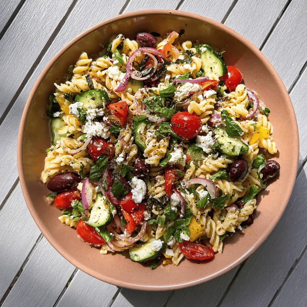 Easy Mediterranean Pasta Salad Recipe