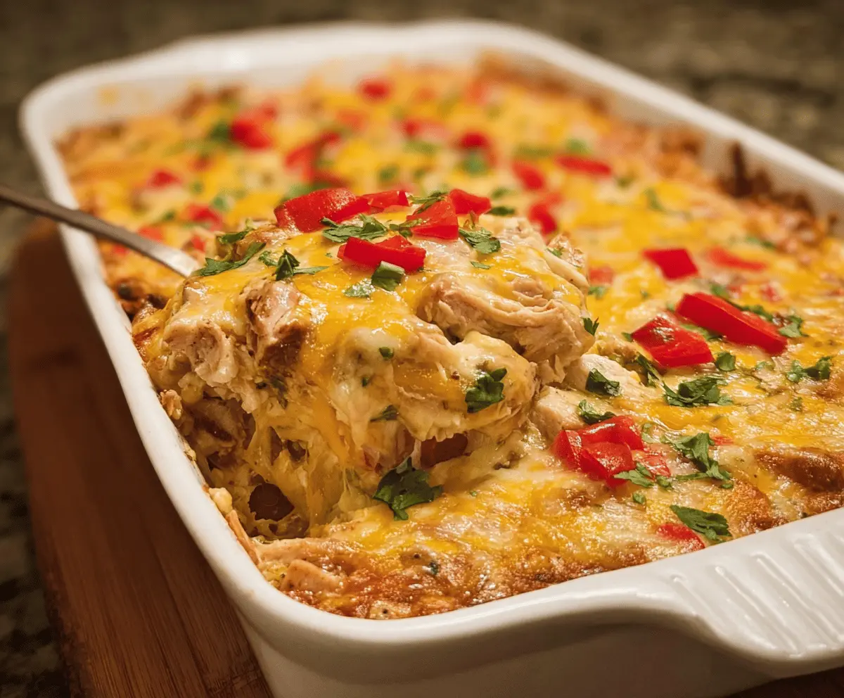 Easy Chicken Fajita Casserole Recipe