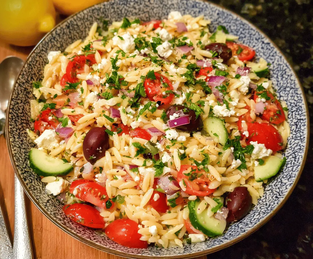 Easy Orzo Pasta Salad Recipe for Summer