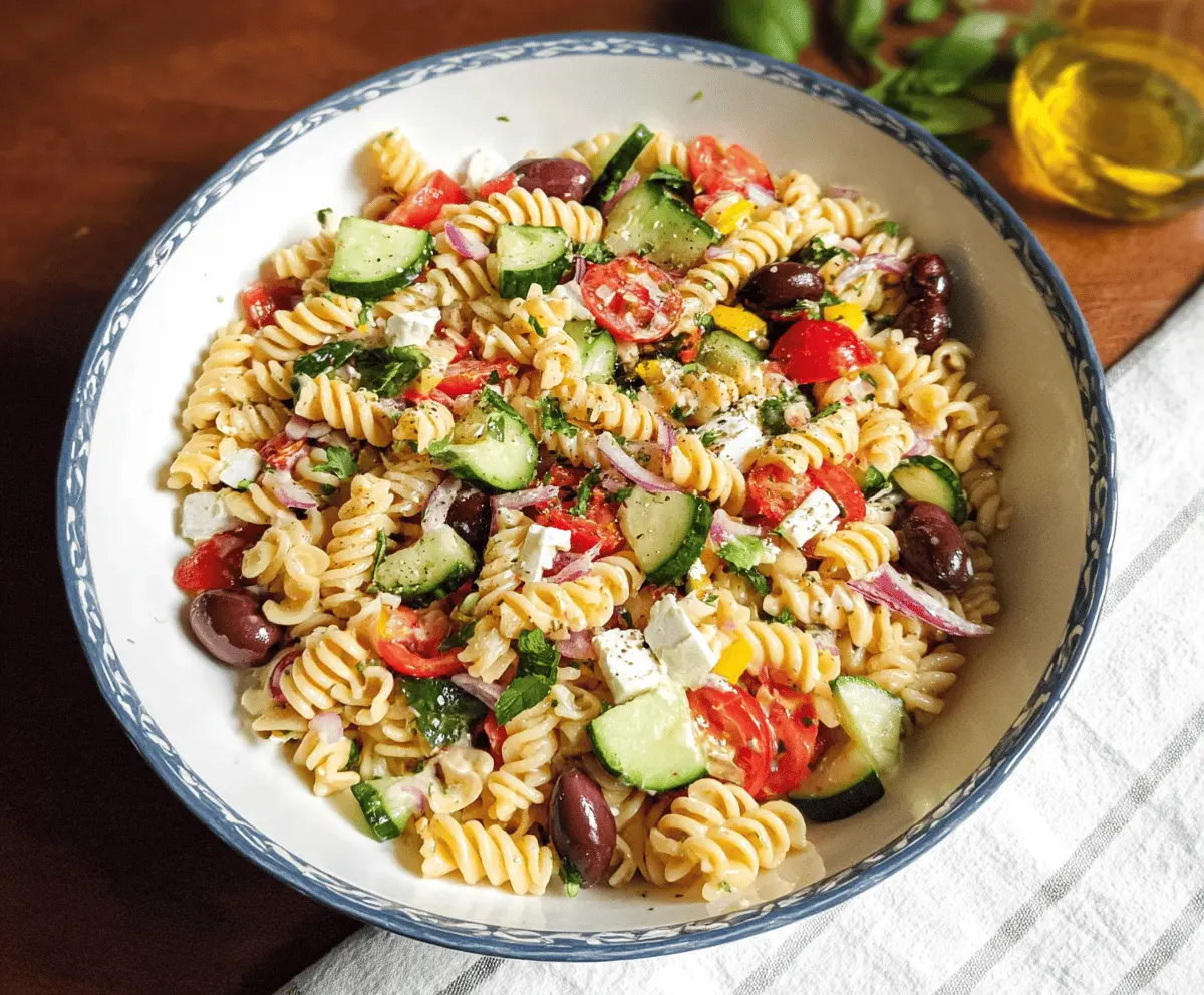 Easy Mediterranean Pasta Salad Recipe