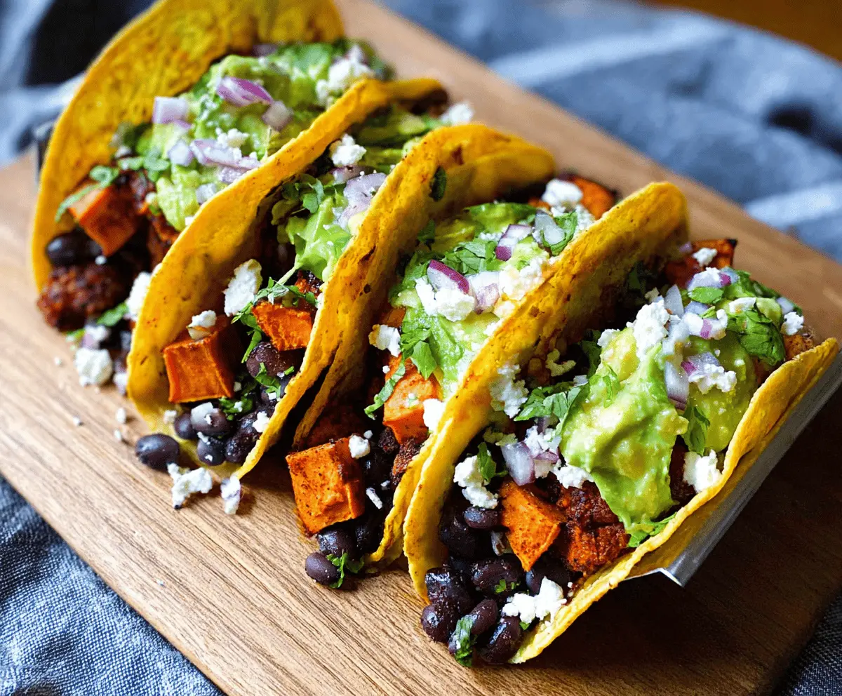 Easy Black Bean Sweet Potato Tacos Recipe