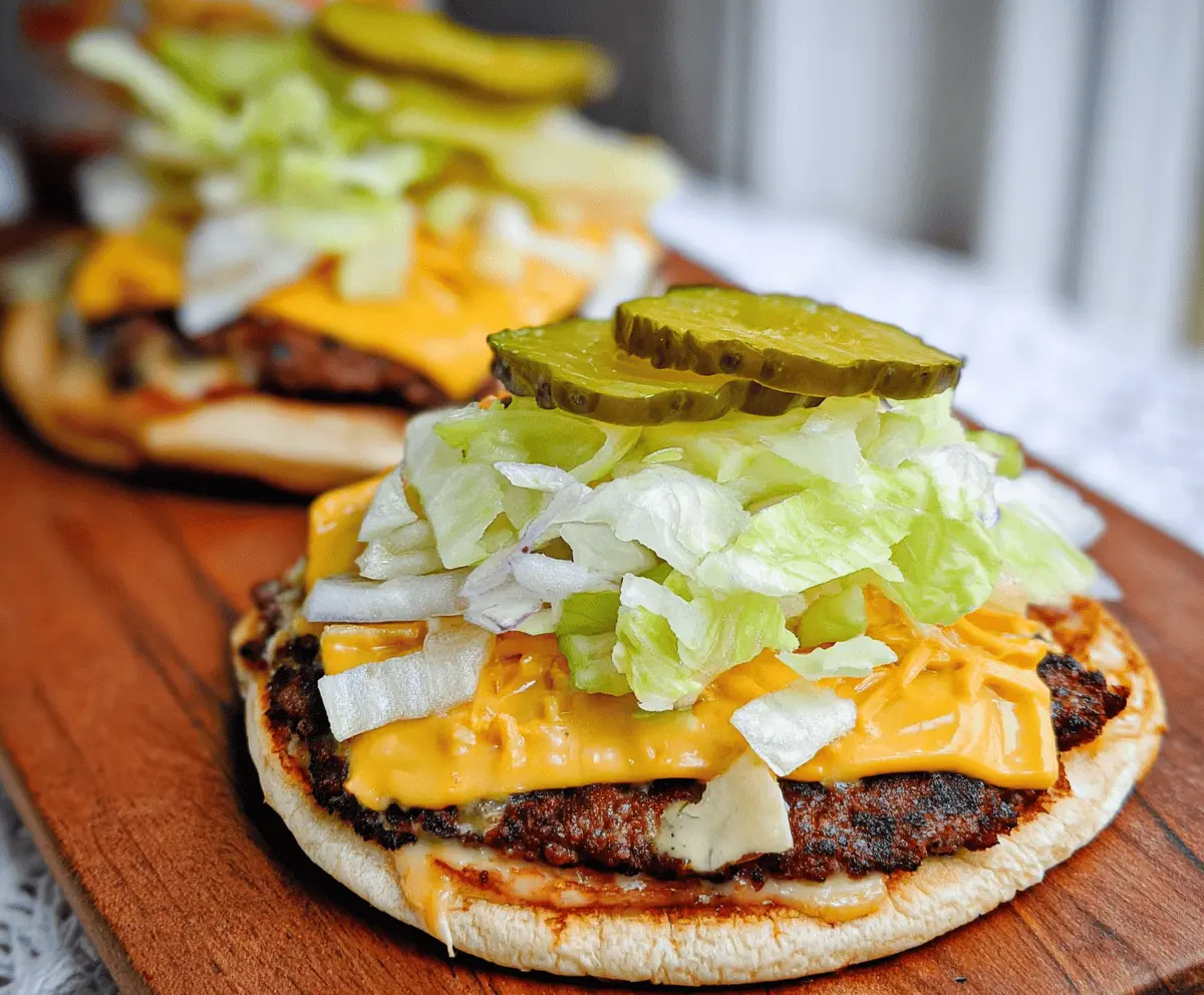 Easy Keto Big Mac Smash Burgers Recipe