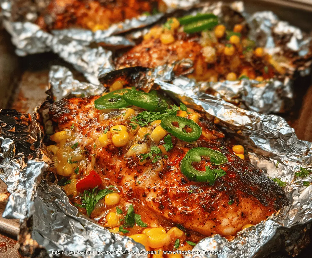 Easy Santa Fe Chicken Foil Packets Recipe