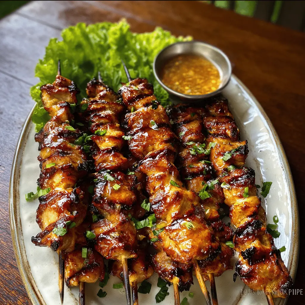Easy Grilled Thai Chicken Skewers Recipe