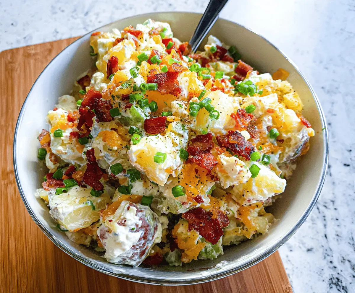 Easy Loaded Baked Potato Salad Recipe