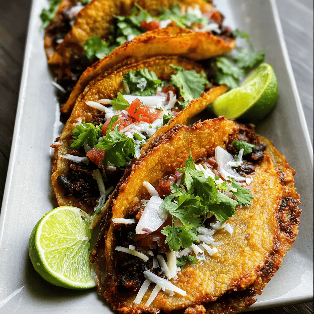 Easy Crispy Black Bean Tacos Recipe