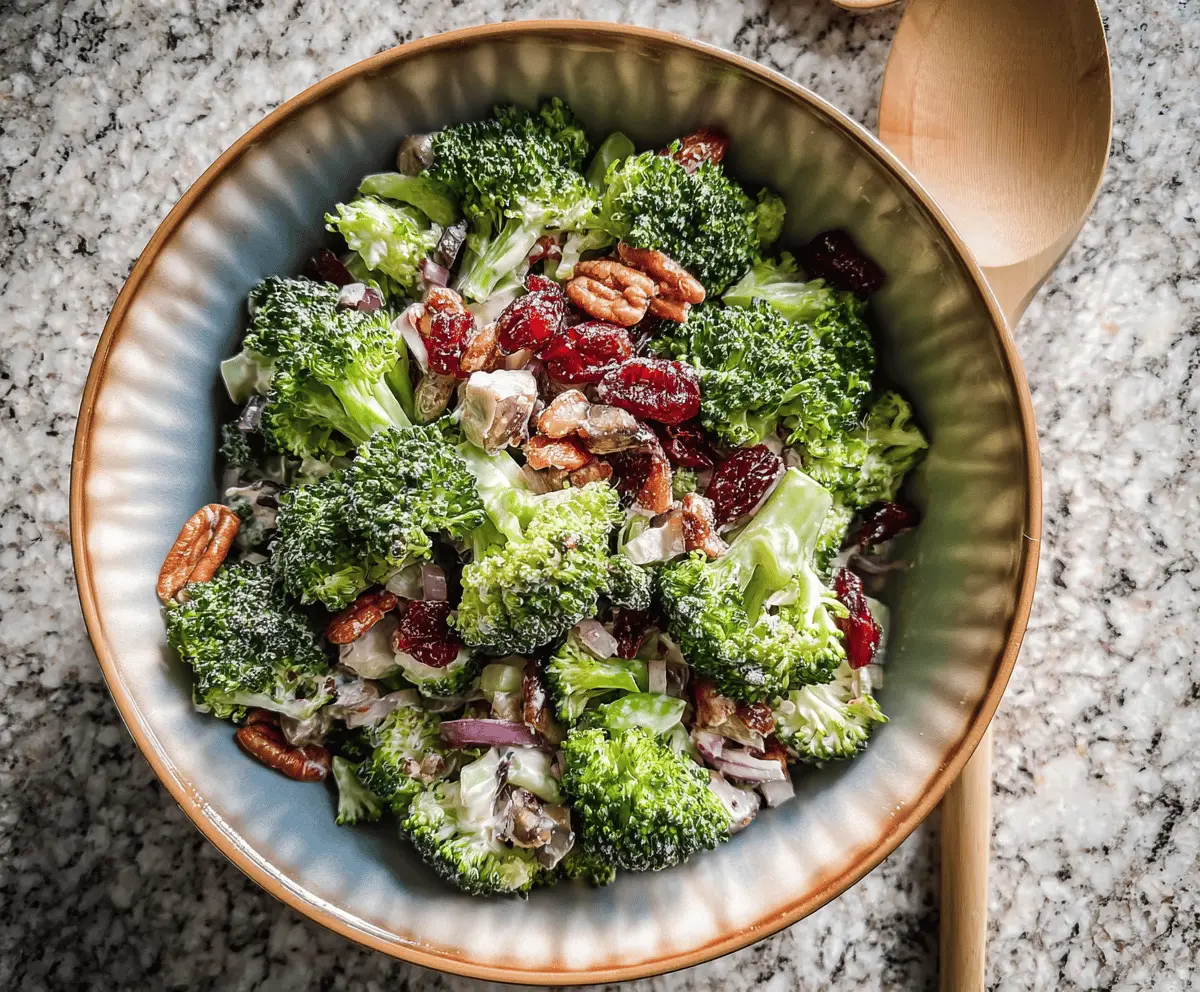 Easy Creamy Broccoli Salad Recipe