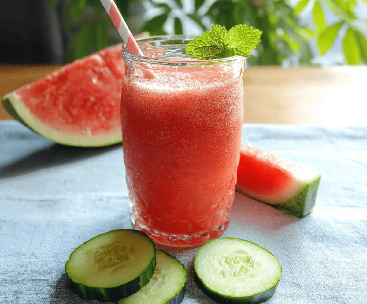 Refreshing Cucumber Watermelon Smoothie Recipe