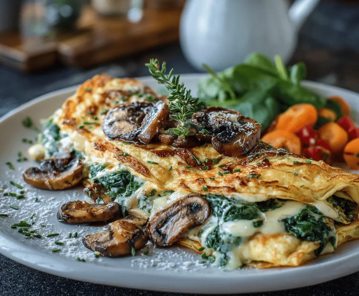 Veggie Omelette with Spinach