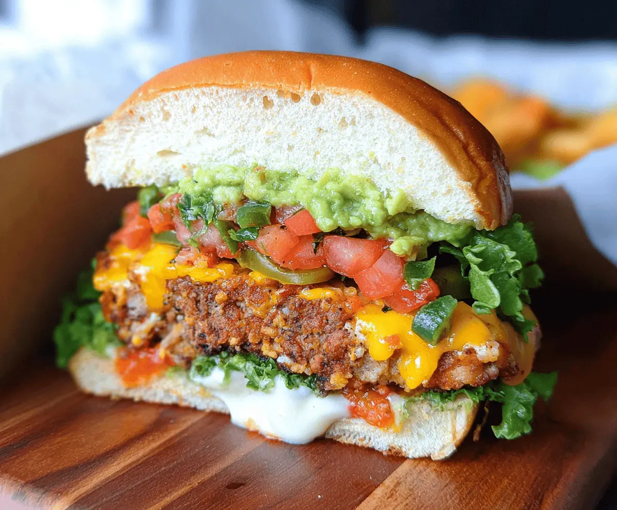 Cheesy Jalapeño Pepper Jack Chicken Burger Recipe