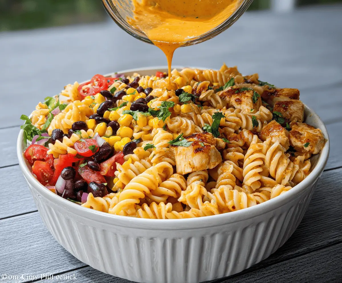Easy Zesty Chicken Enchilada Pasta Salad Recipe