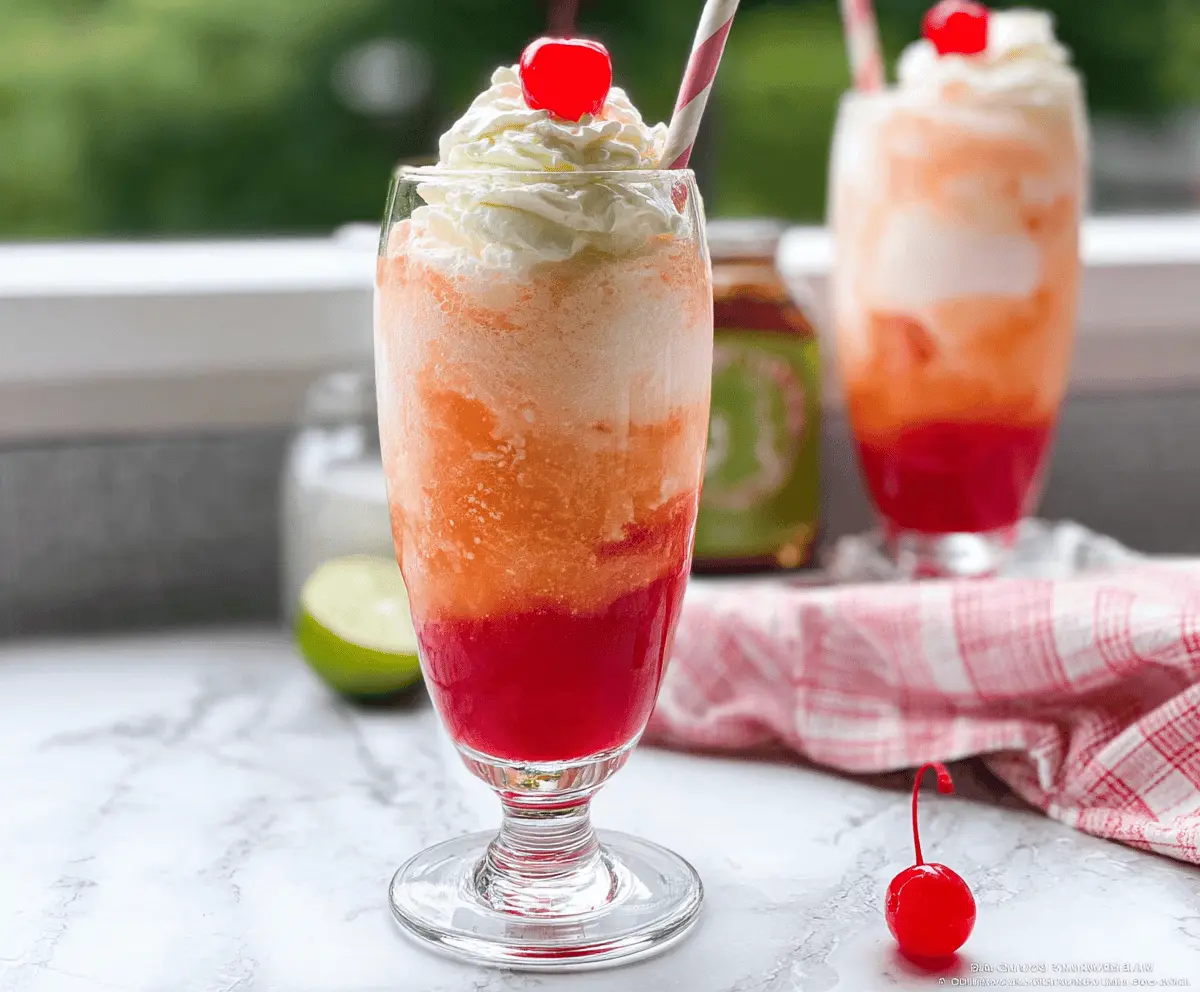 Easy Shirley Temple Ice Cream Float Recipe