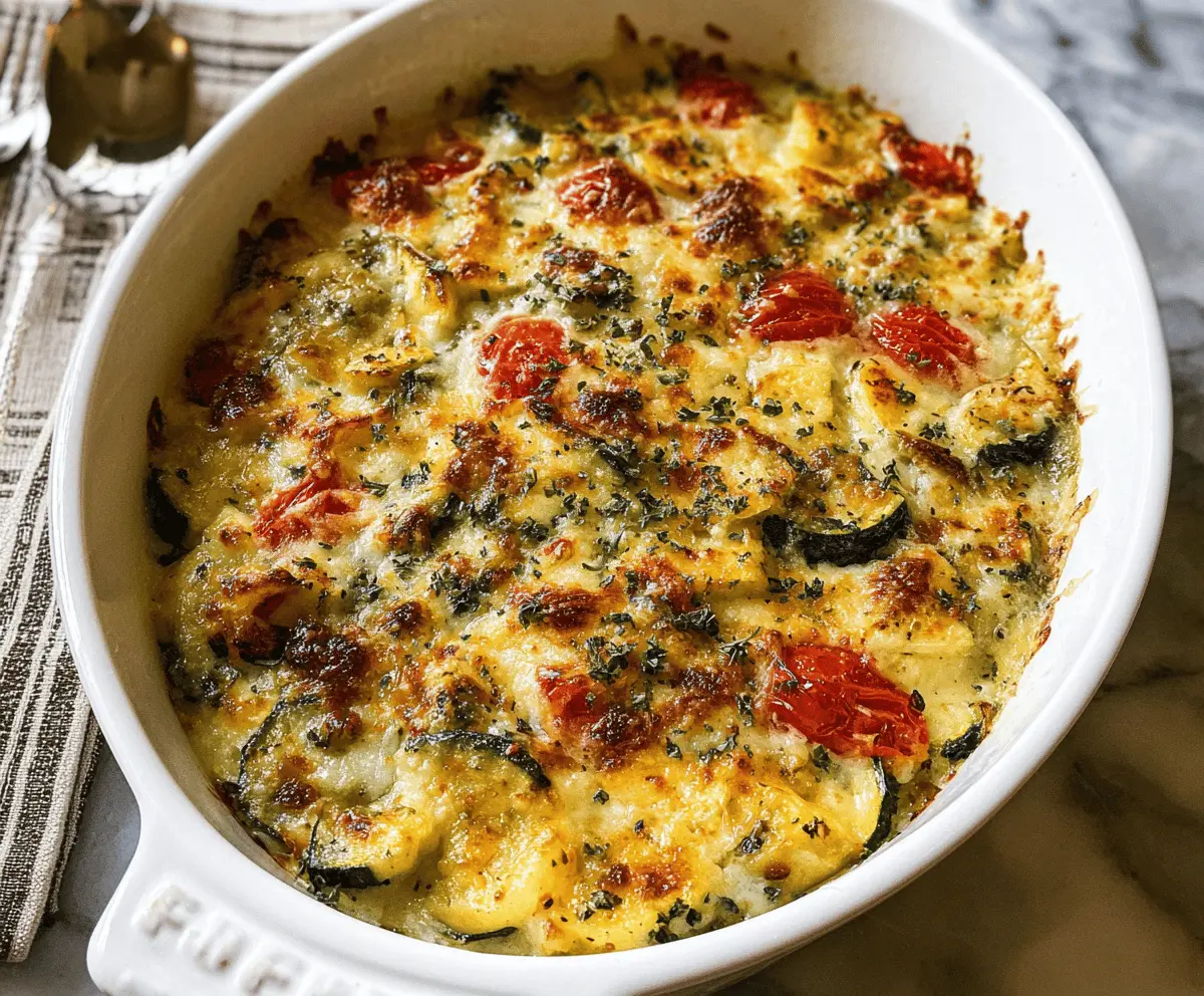 Easy Baked Zucchini and Cheese Casserole
