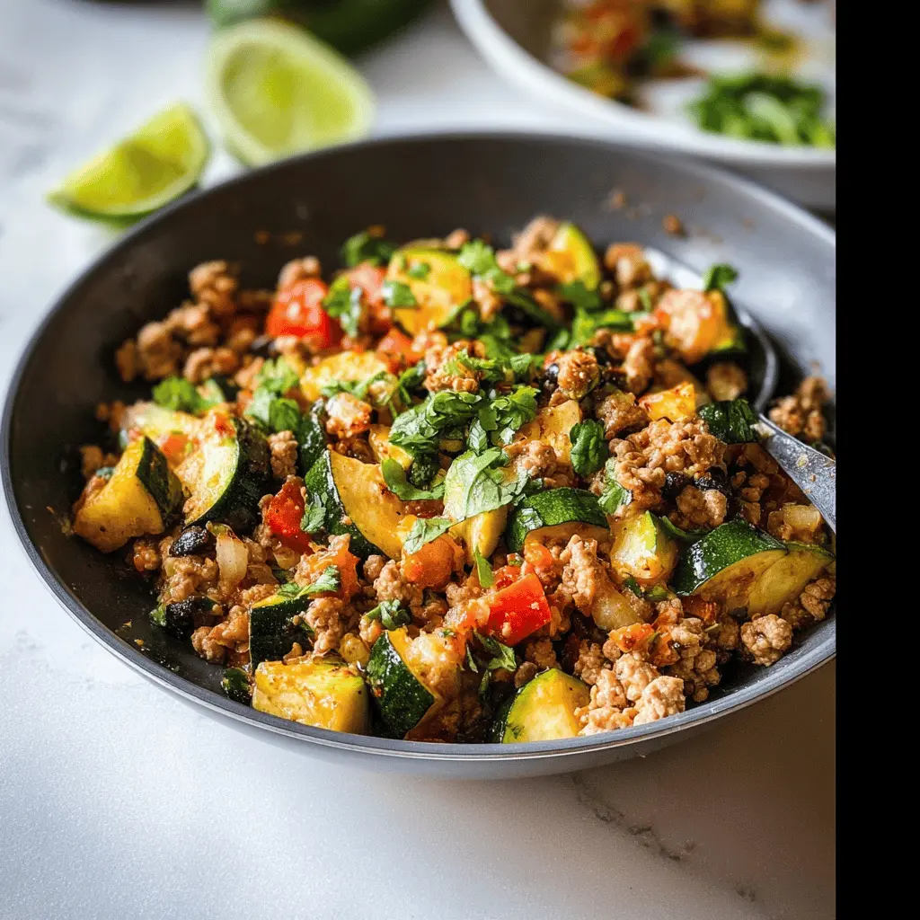 Healthy Ground Turkey and Zucchini Skillet Recipe