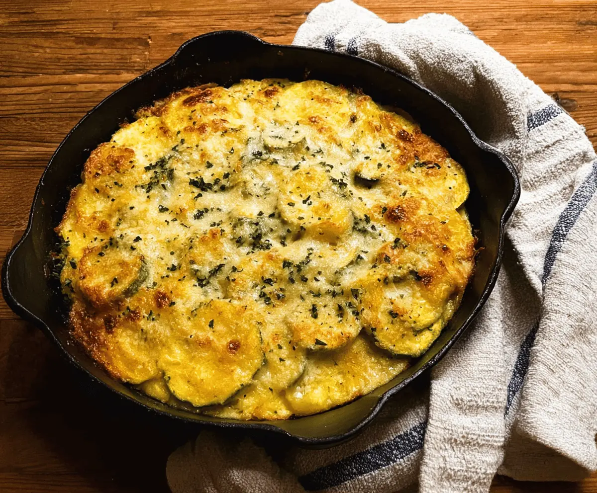 Cheesy Green Chile and Yellow Squash Casserole