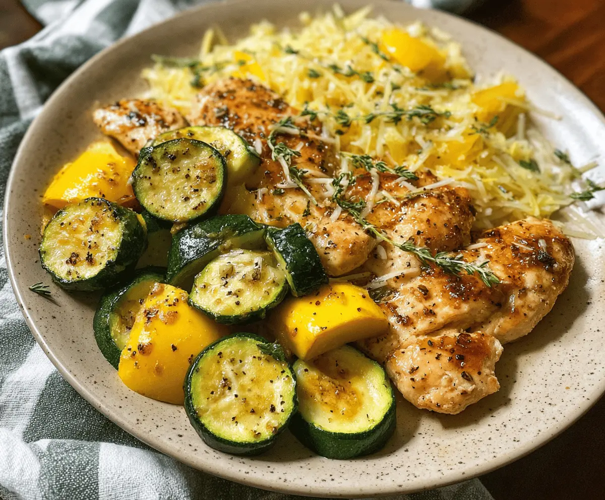 Easy Healthy Chicken Breast with Zucchini and Squash