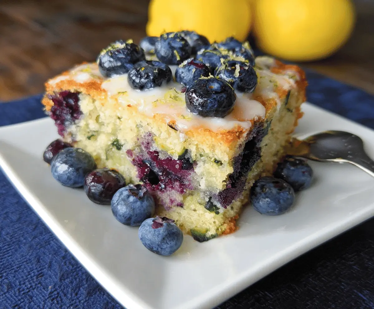 Moist Blueberry Zucchini Cake Recipe