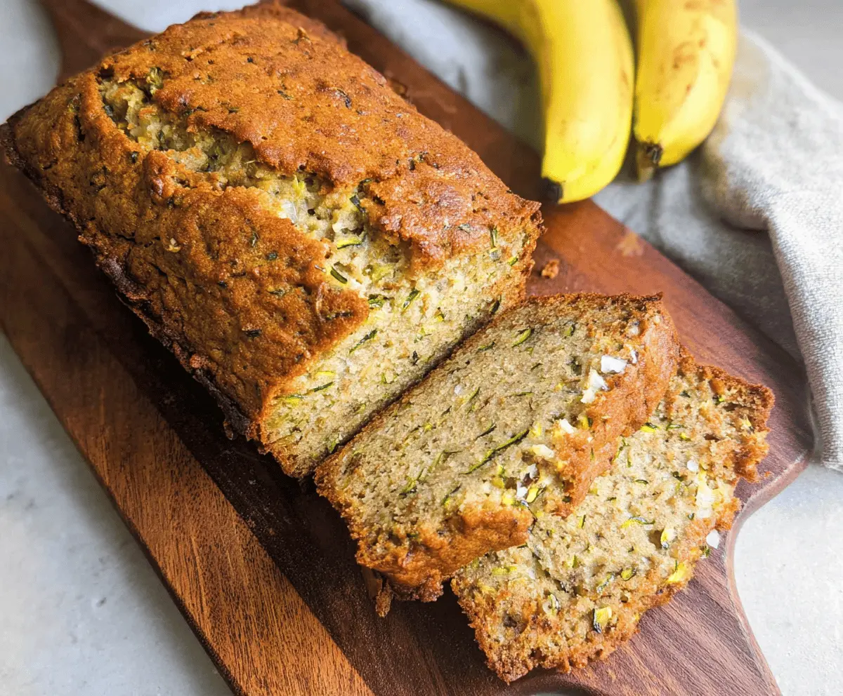 Moist Zucchini Banana Bread Recipe