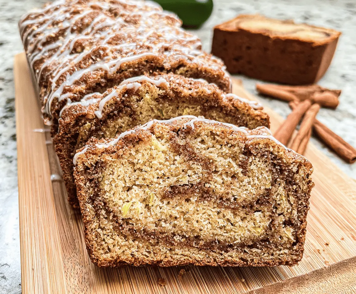 Moist Cinnamon Swirl Zucchini Bread Recipe