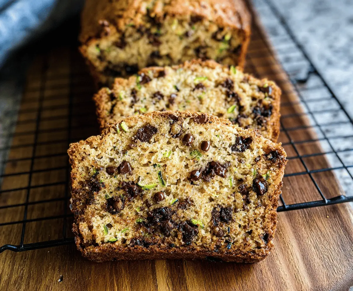 Moist Chocolate Chip Zucchini Bread Recipe