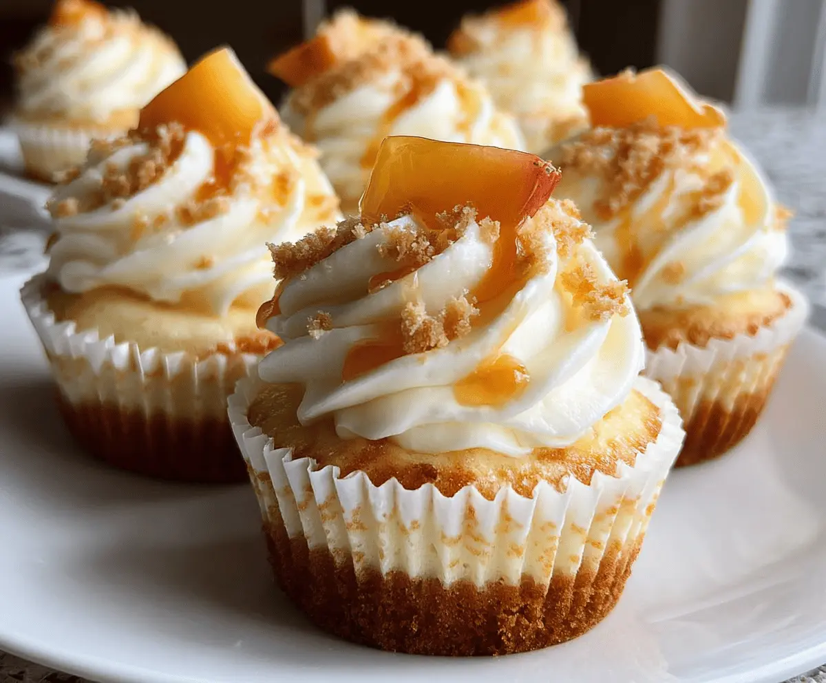 Easy Peach And Honey Cheesecake Cupcakes Recipe