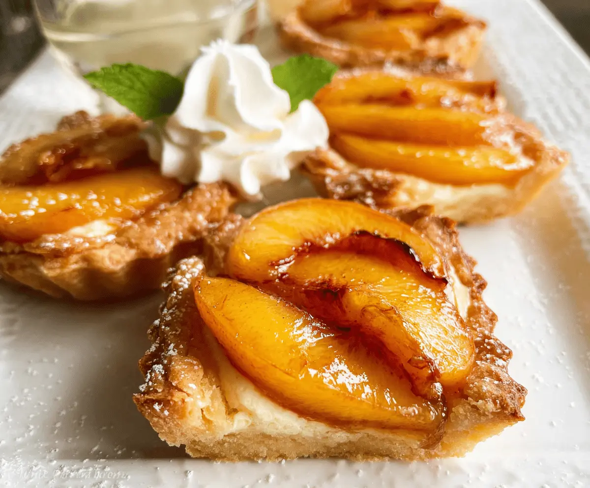 Easy Mini Peach and Cream Cheese Tarts