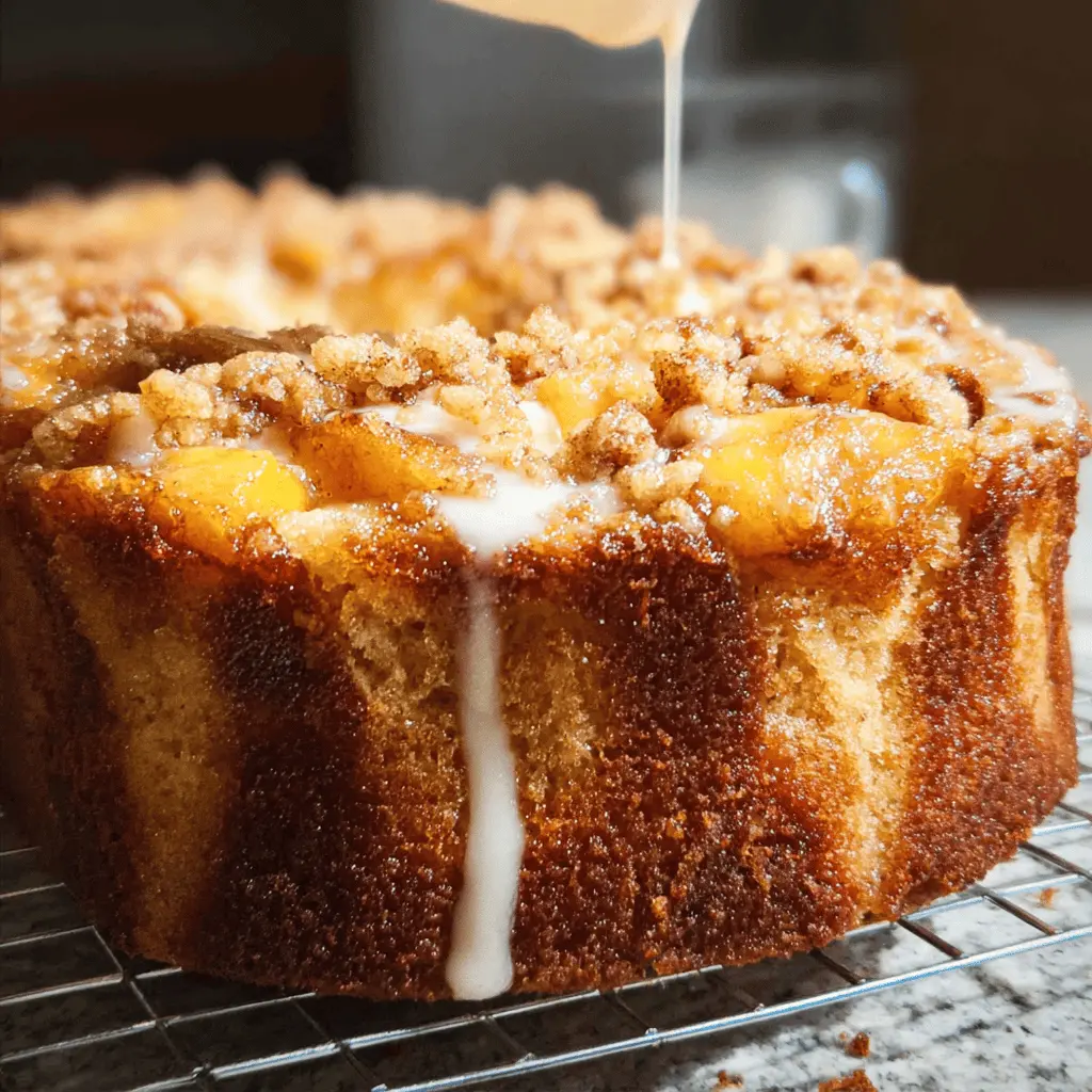 Cream Cheese Peach Cobbler Pound Cake Recipe