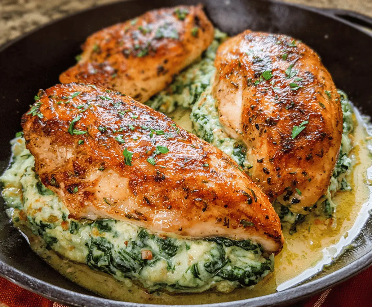 Easy Spinach Stuffed Chicken Breasts Recipe