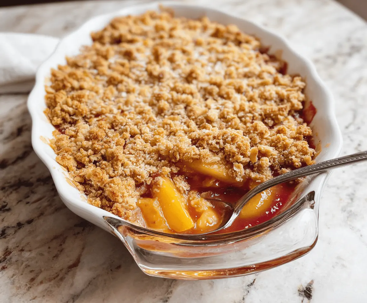 Easy Peach Crisp Recipe With Crunchy Topping