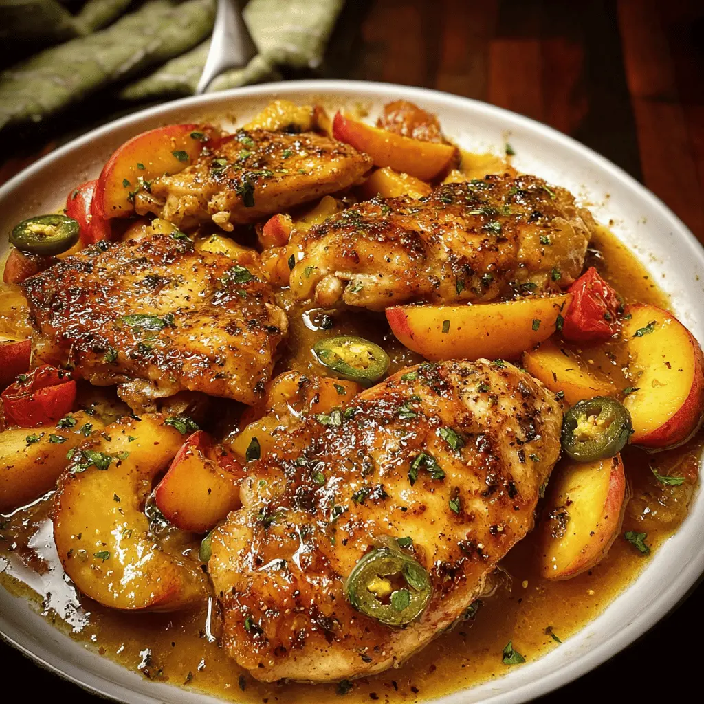 Sweet and Spicy Jalapeno Peach Chicken Recipe