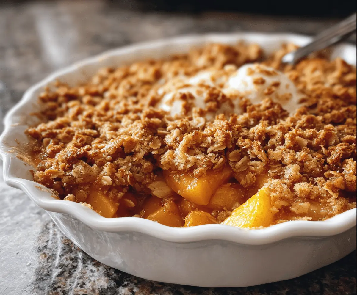 Easy Homemade Peach Crisp Recipe