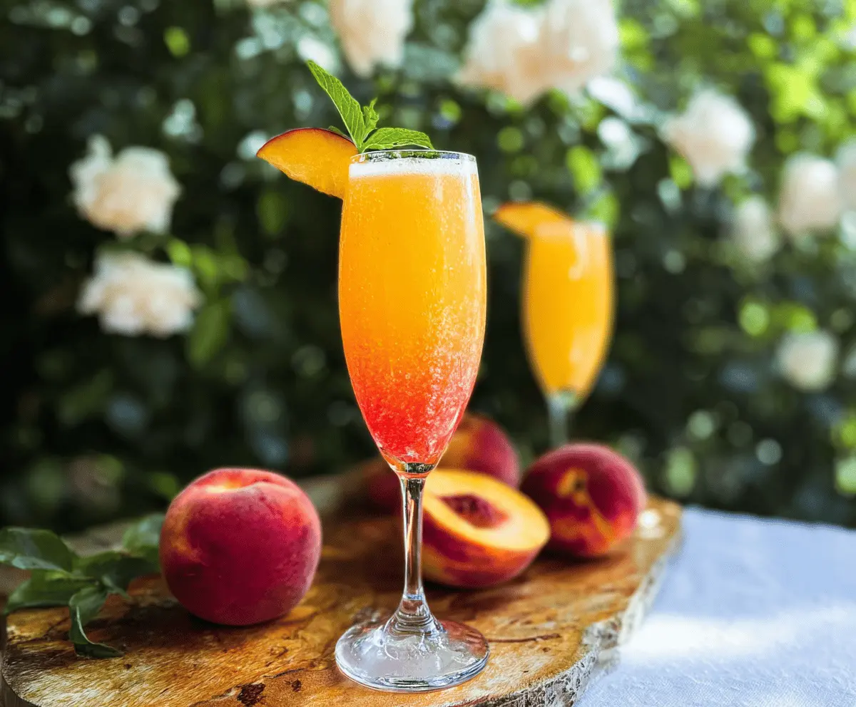 Easy Peach Bellini Recipe for Summer Parties