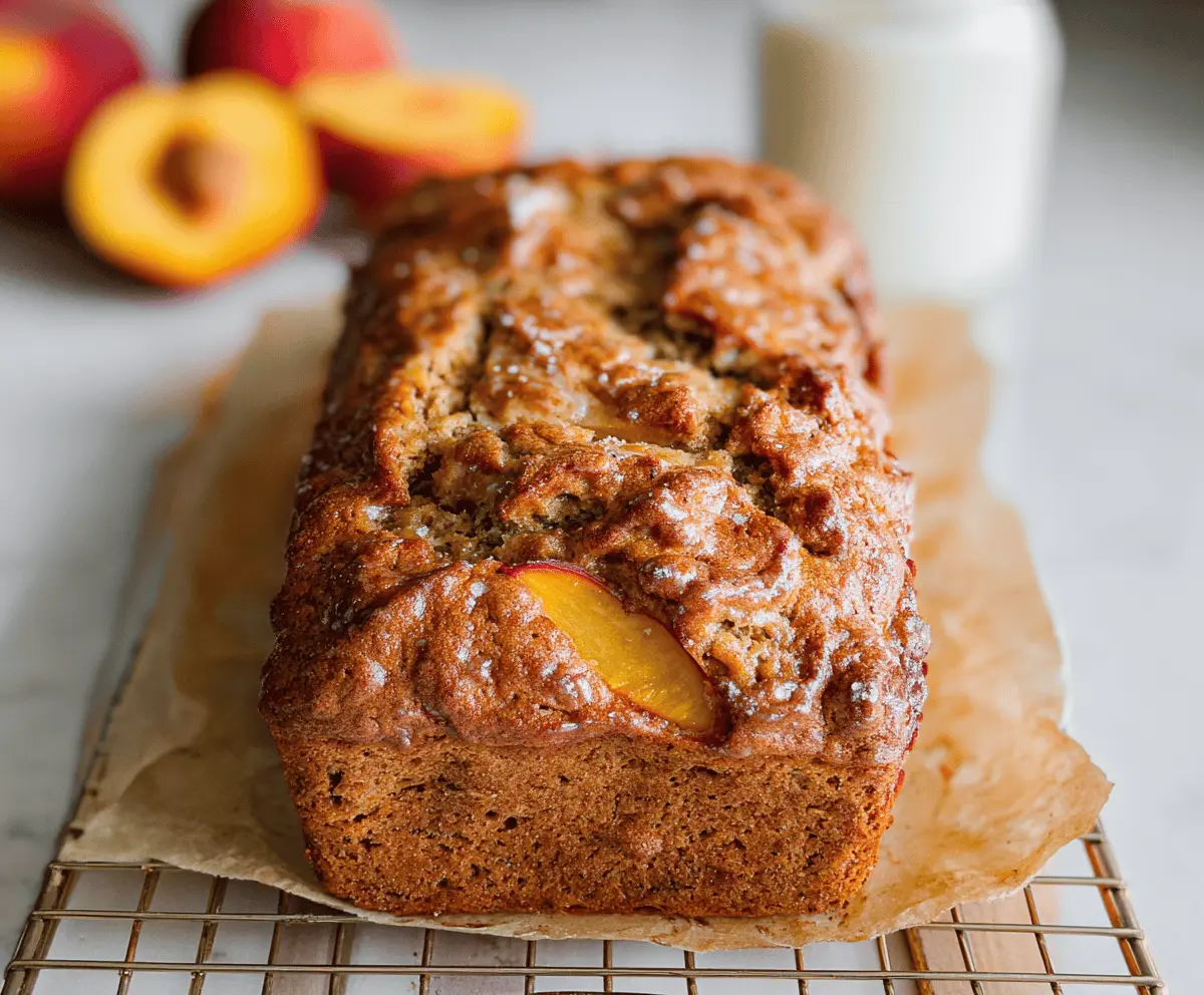 Moist Cinnamon Peach Bread Recipe