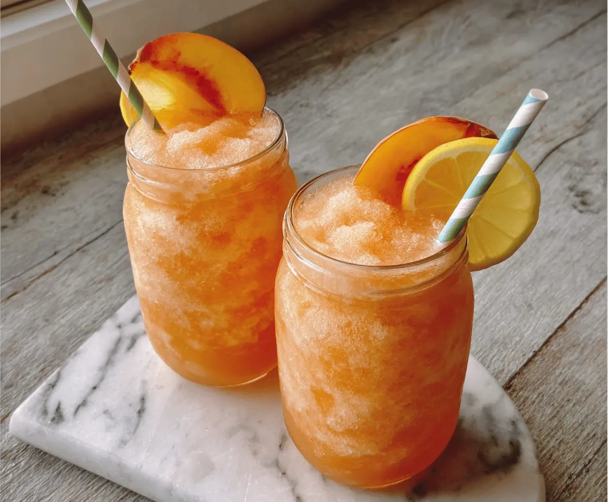 Refreshing Peach Lemonade Slush Recipe