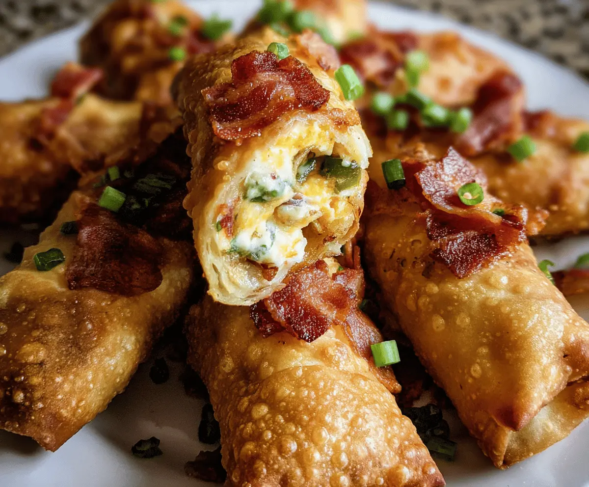 Crispy Bacon Jalapeño Popper Eggrolls Recipe