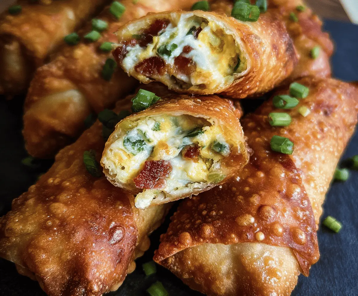Crispy Bacon Jalapeño Popper Eggrolls Recipe