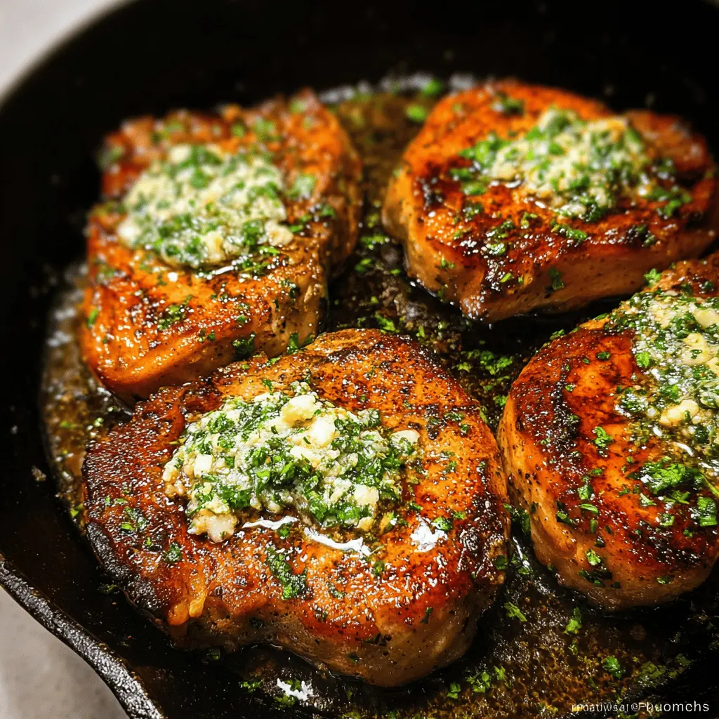 Garlic Butter Pan-Seared Pork Chops Recipe