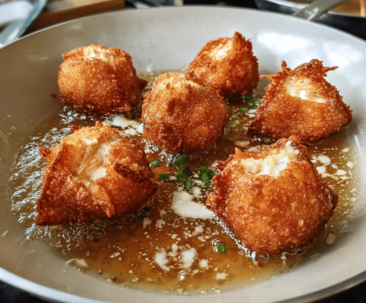 Crispy Crab Rangoon Bombs With Creamy Filling