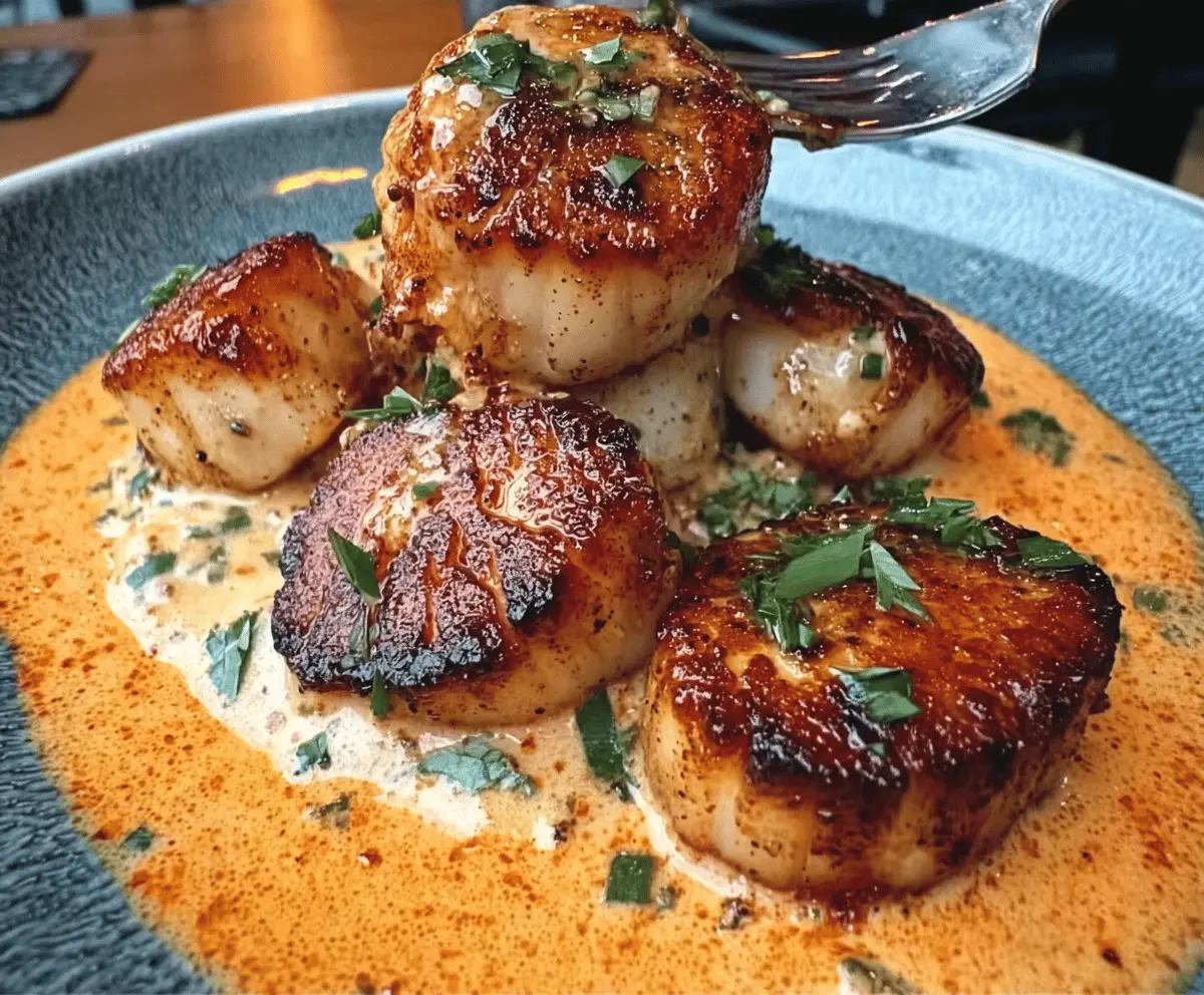 Seared Scallops With Creamy Cajun Sauce